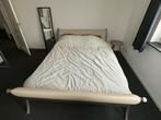 Bed met matras, Ophalen, Gebruikt, Beige, Tweepersoons