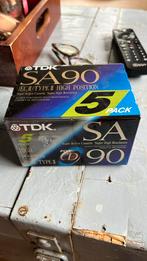 TDK SA90 cassette bandjes nieuw en geseald, 2 t/m 25 bandjes, Overige genres, Ophalen of Verzenden, Nieuw in verpakking