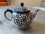 Handgemaakte Bunzlau theepot keramiek 1 liter, Huis en Inrichting, Keuken | Servies, Keramiek, Overige typen, Ophalen of Verzenden