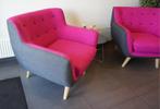 Design Fauteuil | Design stoelen | Fuchsia/Grijs, Huis en Inrichting, Fauteuils, Hout, Gebruikt, 75 tot 100 cm, Ophalen of Verzenden