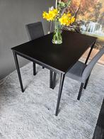 Z.g.a.n eettafel met 2 stoelen ikea, Huis en Inrichting, Tafels | Eettafels, Ophalen, 50 tot 100 cm, Zo goed als nieuw, 150 tot 200 cm