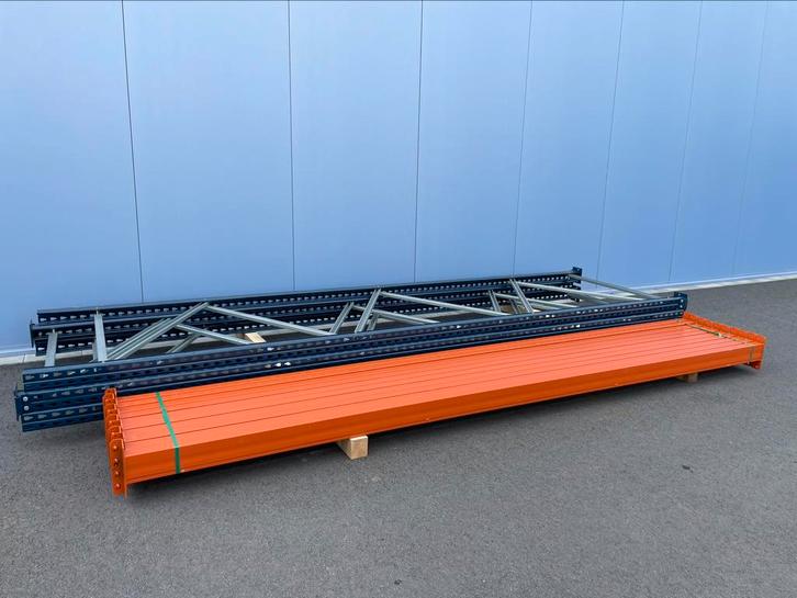 Palletstelling 3 staanders 5000x1100 en 10 liggers 3600mm, Zakelijke goederen, Kantoor en Winkelinrichting | Magazijn, Stelling en Opslag