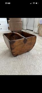 Antieke Chinese rijstbak / emmer - decoratief, Huis en Inrichting, Gebruikt, Mand, Vierkant, Ophalen of Verzenden