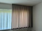 Overgordijnen in 2 delen stof genova naturel (beige), Huis en Inrichting, Stoffering | Gordijnen en Lamellen, Ophalen, Zo goed als nieuw