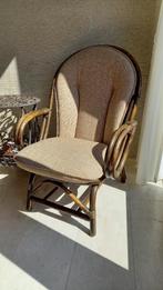 Vintage Prachtige Bohemian rotan bamboe Rohé stoel Fauteuil., Ophalen, Bruin, Zo goed als nieuw, Riet of Rotan