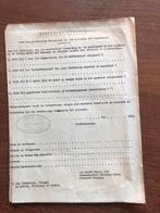 1945 Militair Gezag Haarlem. Formulier, Ophalen of Verzenden, Nederland, Boek of Tijdschrift
