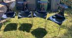 4 Delfy designer stoelen !!!, Ophalen, Zwart, Zo goed als nieuw, Vier