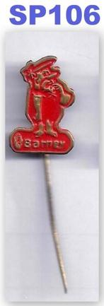 SP106 Speldje Barney van The Flintstones ( Rood ), Verzamelen, Speldjes, Pins en Buttons, Ophalen of Verzenden, Gebruikt, Overige onderwerpen