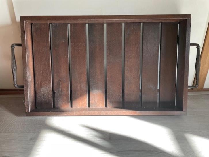 Dienblad, Huis en Inrichting, Woonaccessoires | Dienbladen, Zo goed als nieuw, Hout, Rechthoekig, Ophalen