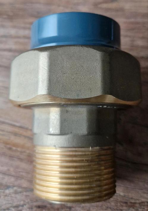 Koppeling messing/kunststof. (NIEUW) TEAB, Doe-het-zelf en Verbouw, Buizen en Afvoer, Nieuw, Overige typen, Overige materialen