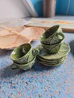 Koolblad Kop en Schotels Set - 4 Stuks, Ophalen