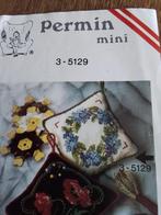 Klein borduurpakketje van permin, nr 3 5129, heel iets gebor, Ophalen of Verzenden, Zo goed als nieuw, Handborduren, Borduurpakket