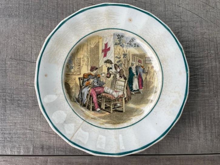 Rode kruis bord 1871., Antiek en Kunst, Antiek | Wandborden en Tegels, Ophalen of Verzenden