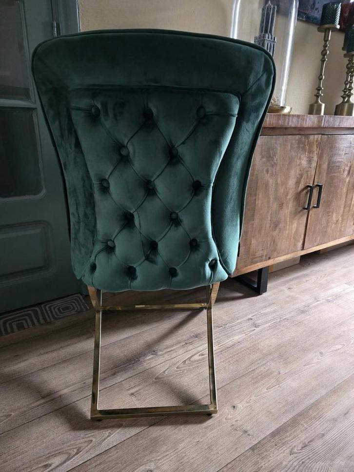 5 Richmond Interiors Groene Fluweel Stoelen, Huis en Inrichting, Stoelen, Zo goed als nieuw, Vijf, Zes of meer stoelen, Overige kleuren