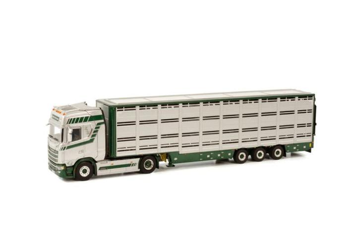 KEUS & MOLLINK; SCANIA S HIGHLINE CS20H 4X2 LIVE STOCK, Hobby en Vrije tijd, Modelauto's | 1:50, Nieuw, Bus of Vrachtwagen, Wsi