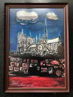 Reproductie schilderij Charles Eyck Paris Seine Notre Dame, Ophalen of Verzenden