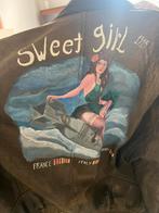 Hand-paint pinup on your leather A2 or B3 Flight Jacket, Kleding | Heren, Ophalen of Verzenden, Gedragen