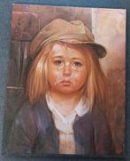 Schilderij Huilende Jongen 24 x 30 cm, Ophalen of Verzenden