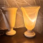 Pegasan onyx / albasten tafellampen – set van 2 – 25 cm, Huis en Inrichting, Lampen | Tafellampen, Ophalen of Verzenden, Gebruikt