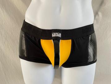 Barcode Berlin slip – maat L, geel/zwart beschikbaar voor biedingen