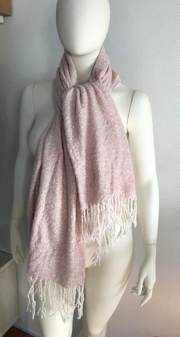 C&A shawl sjaal zacht pastel roze crème nieuw beschikbaar voor biedingen