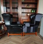 Set van 2 - Chesterfield Oorfauteuil Black Velours Edition, Bollenmarkt 14c, Ophalen of Verzenden, Zo goed als nieuw, Jan Frantzen