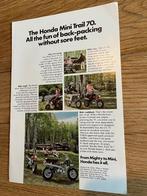 Honda Mini Trail 70 originele advertentie vintage CT-70, Ophalen of Verzenden, Gebruikt, Overige typen