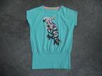 HEMA leuk groen t-shirt / tuniek + opdruk papegaai maat 134, Gebruikt, Meisje, Ophalen of Verzenden, Shirt of Longsleeve