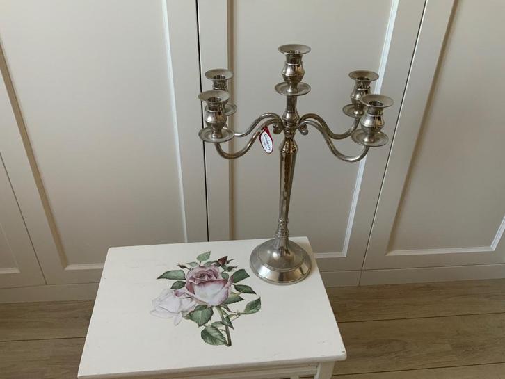 Kandelaar, Huis en Inrichting, Woonaccessoires | Kandelaars en Kaarsen, Zo goed als nieuw, Kandelaar, 50 tot 75 cm, Metaal, Ophalen