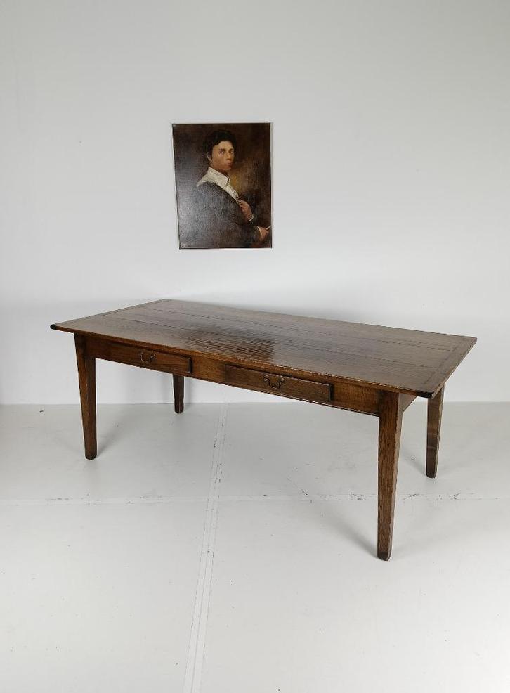 Prachtige antieke eettafel 200cm, Antiek en Kunst, Antiek | Meubels | Tafels, Ophalen