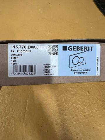 Geberit Sigma01 Bedieningspaneel - Glanzend Zwart beschikbaar voor biedingen