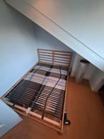 Twee persoons bed hout 140x200cm, Ophalen, Gebruikt, Tweepersoons, 140 cm