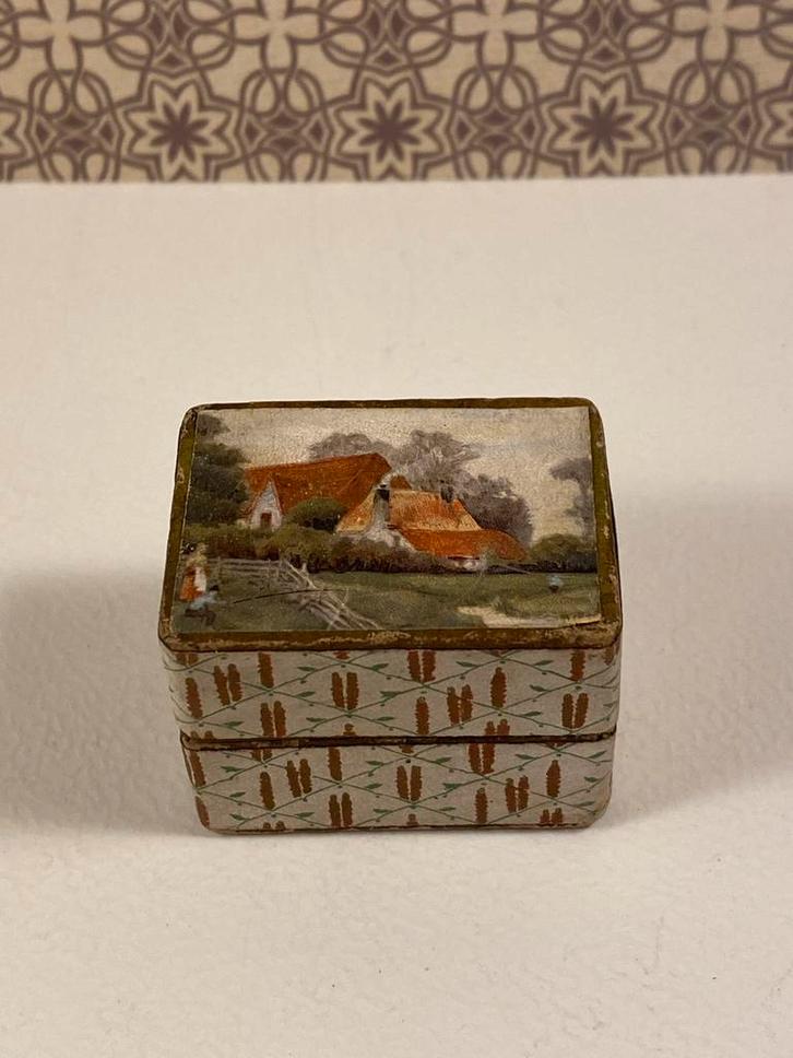 Antiek ringendoosje, boerderij, rechthoek, Antiek en Kunst, Curiosa en Brocante, Ophalen of Verzenden