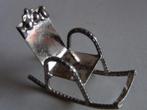 Miniatuur zilver L105-60 schommelstoel zilveren miniaturen, Antiek en Kunst, Ophalen of Verzenden, Zilver