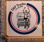 Vintage sticker DAF TRUCKS  Le Jeune wielrennen fietser, Ophalen of Verzenden, Zo goed als nieuw, Overige typen