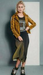 Poools biker jasje imitatieleer/ croco (maat 38), Kleding | Dames, Ophalen of Verzenden, Zo goed als nieuw, Groen