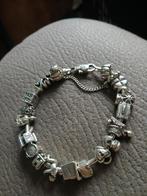 Pandora bedelarmband met diverse bedels, Sieraden, Tassen en Uiterlijk, Armbanden, Gebruikt, Ophalen of Verzenden, Met bedels of kralen
