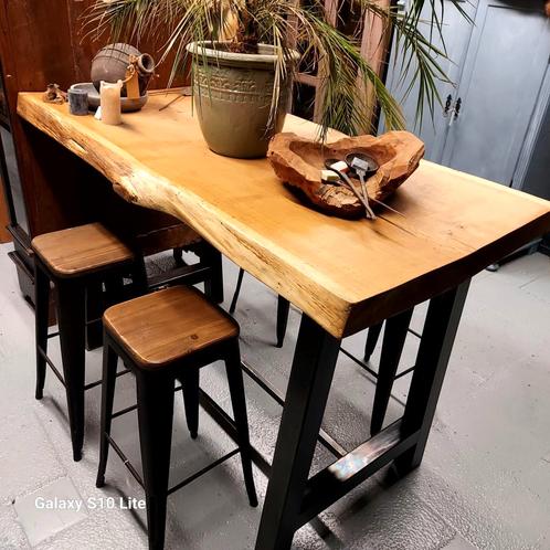 Eikenhouten bartafel met krukken meeneemprijs!!, Huis en Inrichting, Barren, Zo goed als nieuw, Ophalen of Verzenden