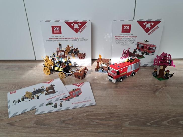2 Lego sets 200 jaar Brandweer Antwerpen, Kinderen en Baby's, Speelgoed | Duplo en Lego, Zo goed als nieuw, Ophalen of Verzenden