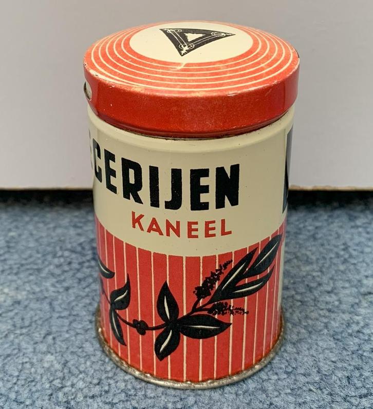 SPAR Supermarkt ca 1950 KANEEL Specerijen 50 gram busje, Verzamelen, Blikken, Gebruikt, Overige, Overige merken, Ophalen of Verzenden