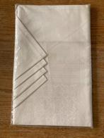 Vintage wit damast tafellaken tafelkleed (≈ 118x154cm) nieuw, Huis en Inrichting, Ophalen of Verzenden, Nieuw, Rechthoek, Binnen