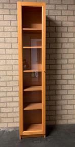 BILLY boekenkast -beuken-  met glazen deur (40x28x202), Huis en Inrichting, Kasten | Boekenkasten, 25 tot 50 cm, Zo goed als nieuw