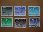 Cijfer type Crouwel rolzegels 6x, Ophalen of Verzenden, Na 1940, Gestempeld