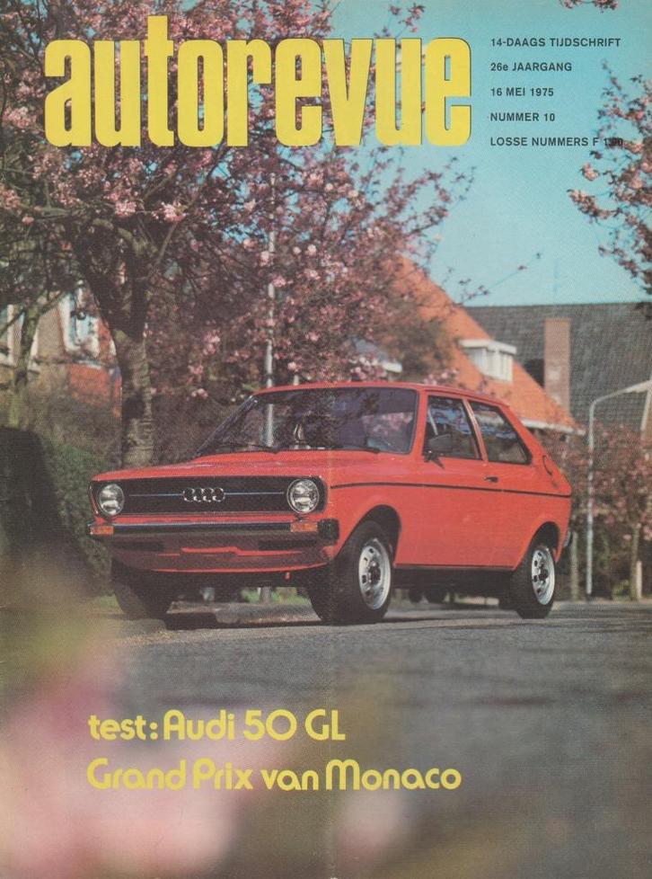 Audi 50 GL ( Typ 86 ) test in Autorevue 1975, Boeken, Auto's | Folders en Tijdschriften, Gelezen, Audi, Ophalen of Verzenden