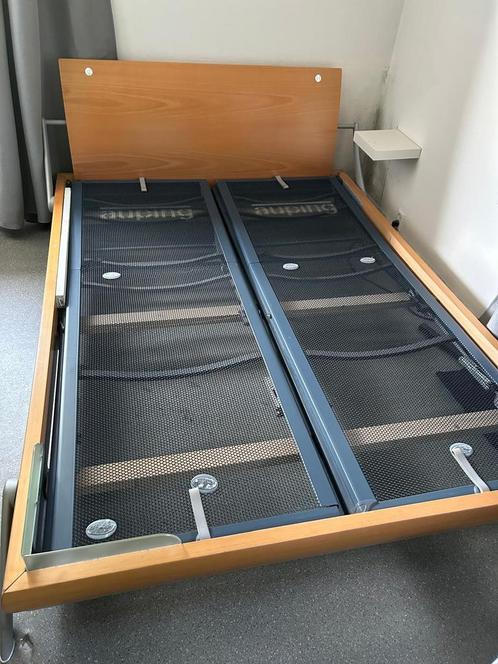Tweepersoons bed auping, Huis en Inrichting, Slaapkamer | Bedden, Gebruikt, Tweepersoons, 180 cm, 220 cm, Overige materialen, Verstelbaar
