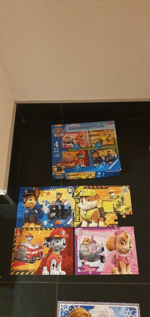 meerdere puzzels Frozen, Paw patrol, Kinderen en Baby's, Speelgoed | Kinderpuzzels, Gebruikt, 4 tot 6 jaar, Meer dan 50 stukjes