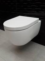 Wandcloset met softclose zitting easy flush wit, Ophalen, Zo goed als nieuw, Steen, Toilet