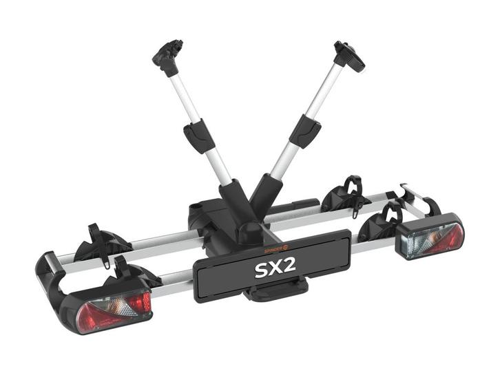 Spinder SX2 fietsendrager trekhaak | E-bikes | Kantelbaar, Auto diversen, Fietsendragers, Nieuw, Trekhaakdrager, 2 fietsen, Brede banden