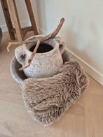 Stoere pot met schaal, Ophalen, Gebruikt, Rond, Steen of Aardewerk