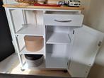 Keukentrolley/ wandkastje wit Action, Huis en Inrichting, Ophalen, Gebruikt, 50 tot 100 cm, Minder dan 100 cm